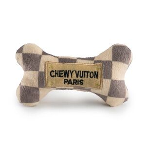 Paris Dog Toy - Brown and Cream